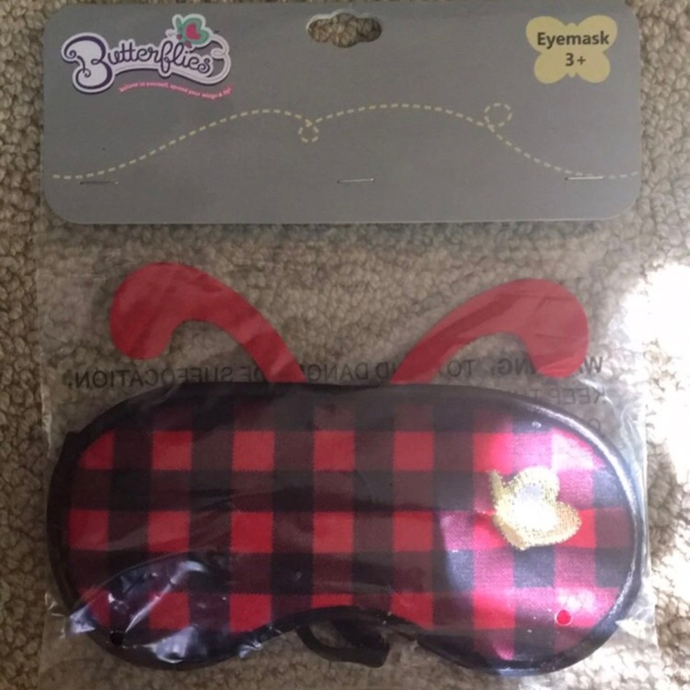 Bufferflies plaid eye mask